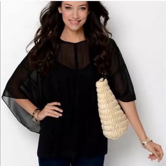 Tory Burch Tops - Tory Burch Sheer Margarete dolman / batwing